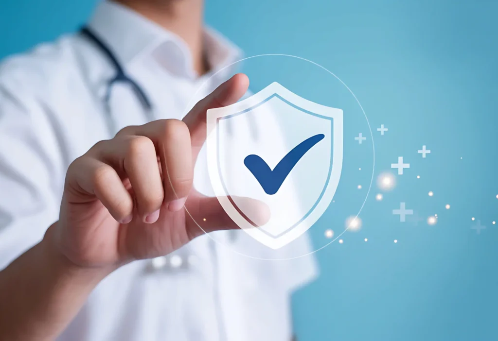 healthcare professional representing certifications, licenses, and regulatory compliance at majees medical centre