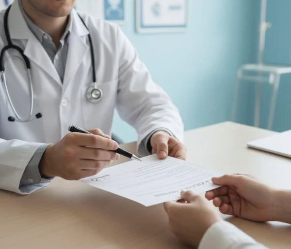 doctor consulting patient at the best health care hospital in cherupulassery